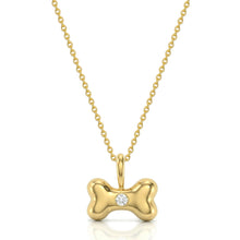 Load image into Gallery viewer, Dog Bone Urn Crystal Necklace - Gold