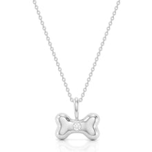 Load image into Gallery viewer, Dog Bone Urn Crystal Necklace - Silver