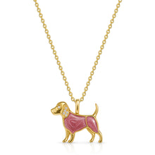 Load image into Gallery viewer, Crystal Set Dog Ashes Resin Necklace - Gold