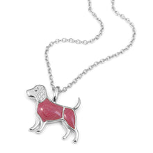 Load image into Gallery viewer, Crystal Set Dog Ashes Resin Necklace - Silver