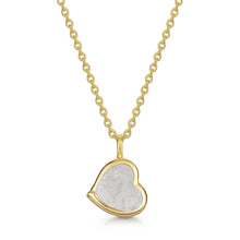 Load image into Gallery viewer, Drop Heart Ashes Resin Necklace - Solid 14k Gold