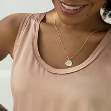Load image into Gallery viewer, Drop Heart Personalised Necklace – Silver