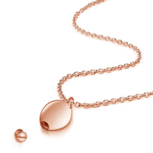 Load image into Gallery viewer, Oval Urn Ashes Necklace - Rose Gold