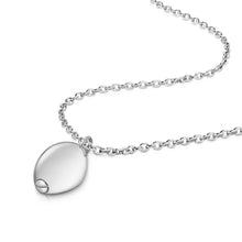 Load image into Gallery viewer, Oval Urn Ashes Necklace - Silver