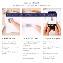 Load image into Gallery viewer, Fingerprint Heart Gold Locket