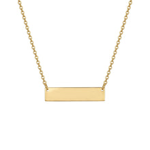 Load image into Gallery viewer, Fingerprint Name Bar Necklace - Gold