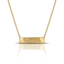 Load image into Gallery viewer, Fingerprint Name Bar Necklace - Gold
