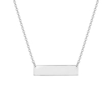 Load image into Gallery viewer, Fingerprint Name Bar Necklace - Silver