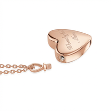 Load image into Gallery viewer, Fingerprint Drop Heart Urn Necklace - Rose Gold