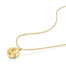 Load image into Gallery viewer, Fingerprint Gold Round Ashes Urn Necklace