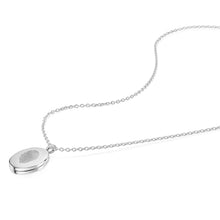 Load image into Gallery viewer, Fingerprint Oval Locket Silver