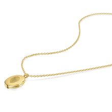 Load image into Gallery viewer, Fingerprint Oval Locket Gold