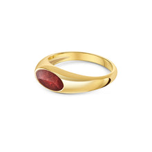 Load image into Gallery viewer, Flat Oval Ashes Resin Ring - Gold