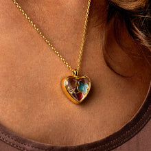 Load image into Gallery viewer, Floating Heart Memory Locket - Gold