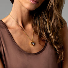 Load image into Gallery viewer, Floating Heart Memory Locket - Gold