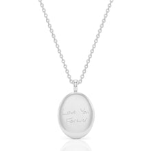 Load image into Gallery viewer, Silver Oval Personalised Handwriting Locket - Silver