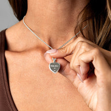 Load image into Gallery viewer, Filigree Personalised Heart Locket – Silver