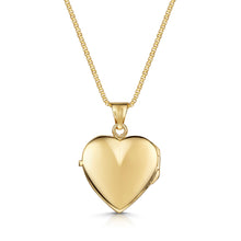 Load image into Gallery viewer, Italian Floral Engraving Personalised Heart Locket – Gold