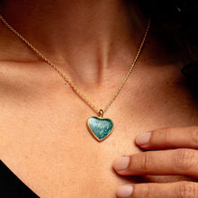 Load image into Gallery viewer, Heart Ashes Resin Necklace - Gold