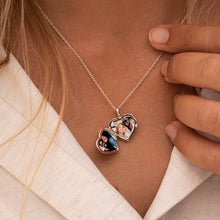 Load image into Gallery viewer, Angel Wing Heart Locket - Silver