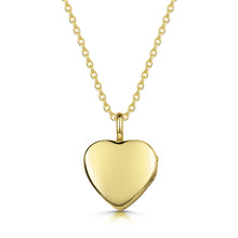 Load image into Gallery viewer, Heart Locket Gold Fingerprint