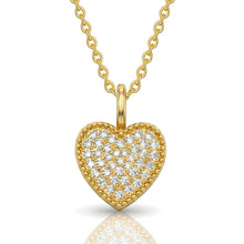 Load image into Gallery viewer, Heart Urn With Crystals Necklace - Gold