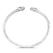 Load image into Gallery viewer, Heartstone Organic Ashes Resin Bangle - Silver