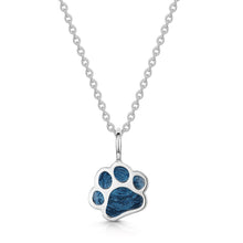 Load image into Gallery viewer, Paw Print Ashes Resin Pendant - Silver