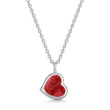 Load image into Gallery viewer, Drop Heart Ashes Resin Pendant - Silver