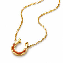 Load image into Gallery viewer, Horseshoe Ashes Resin Necklace - Gold