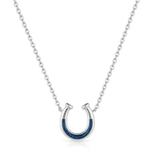 Load image into Gallery viewer, Horseshoe Ashes Resin Necklace - Silver