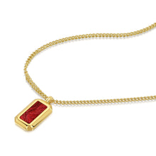 Load image into Gallery viewer, Ingot Cremation Ashes Resin Necklace - Gold