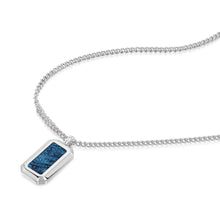 Load image into Gallery viewer, Ingot Cremation Ashes Resin Necklace - Silver