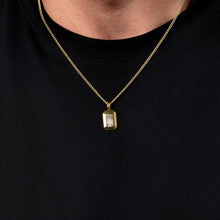 Load image into Gallery viewer, Fingerprint Ingot Tag Men’s Necklace – Gold