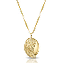 Load image into Gallery viewer, Angel Wing Oval Locket - Gold