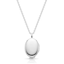 Load image into Gallery viewer, Angel Wing Oval Locket - Silver