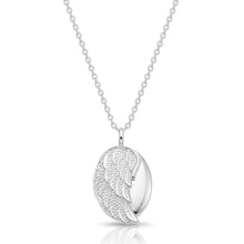 Load image into Gallery viewer, Angel Wing Oval Locket - Silver