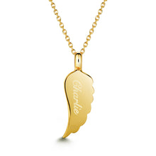Load image into Gallery viewer, Angel Wing Urn Ashes Necklace - Gold