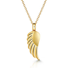 Load image into Gallery viewer, Angel Wing Urn Ashes Necklace - Gold