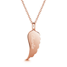 Load image into Gallery viewer, Angel Wing Urn Ashes Necklace - Rose Gold