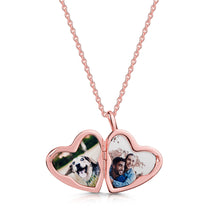 Load image into Gallery viewer, Drop Heart Locket - Rose Gold