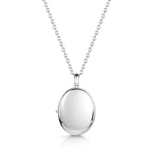 Load image into Gallery viewer, Mother Of Pearl Oval Locket - Silver