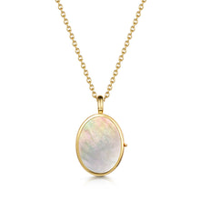 Load image into Gallery viewer, Mother Of Pearl Oval Locket - Gold