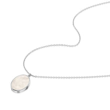 Load image into Gallery viewer, Large Oval Mother of Pearl Locket - Silver
