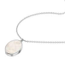 Load image into Gallery viewer, Large Oval Mother of Pearl Locket - Silver