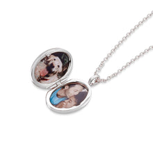 Load image into Gallery viewer, Mother Of Pearl Oval Locket - Silver