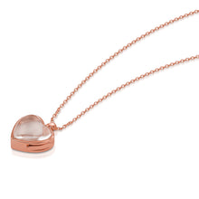 Load image into Gallery viewer, Floating Heart Memory Locket - Rose Gold