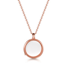 Load image into Gallery viewer, Floating Round Memory Locket - Rose Gold