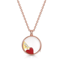 Load image into Gallery viewer, Floating Round Memory Locket - Rose Gold