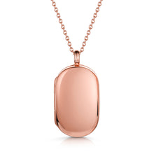 Load image into Gallery viewer, Men's Rose Gold Oval Tag Locket